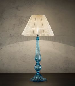 Art. VO 46/T/1, Aquamarine crystal table lamp