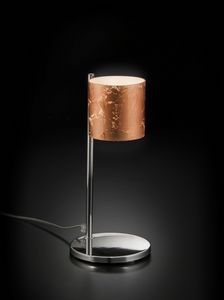 BRICK H 32, Table lamp with decorated glass shade