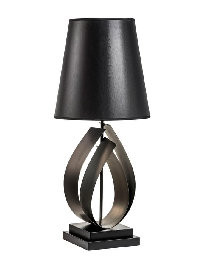 Elis, Table lamp in metal and fabric