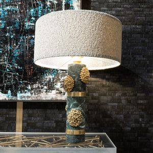 Green Marble TL, Table lamp with green marble structure