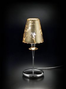 OPERA Art. 180.211, Table lamp with lampshade in gold leaf
