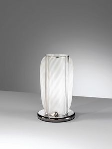 Orione Rt389-020, Handcrafted table lamp in white glass