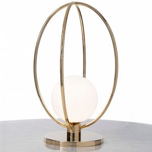 Oval TL-01 G, Table lamp with 24kt gold finish