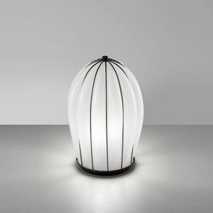 Salice Rt429-030, Table lamp in white glass, hand-blown.