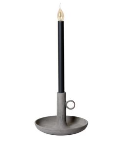 Settenani M705B, Candlestick-shaped table lamp, in concrete and metal