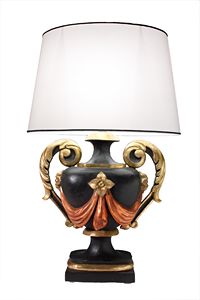 TABLE LAMP ART.LM 0050, Hand-crafted classic wood lamp