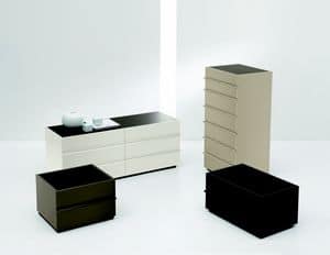 AKI nightstand, Modern lacquered nightstand, for Bedroom