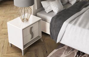 Anita, Modern bedside table in lacquered wood