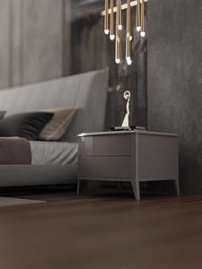 Ares Gold Art. G0010, Lacquered bedside table with legs