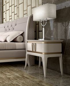 Art. 5607, Contemporary bedside table in lacquered wood