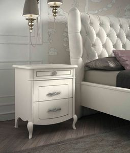 Prestige 2 Art. C22102, Bedside table in lacquered wood
