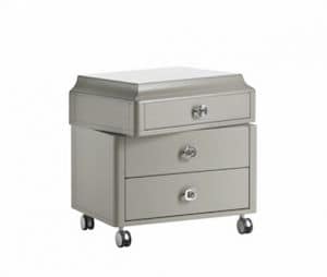 Art. VL419, Bedside table with wheels, ideal for modern offices