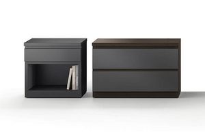 Base, Bedside tables with a horizontally slender design