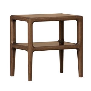 Bellagio 1301/F, Wooden bedside table with glass shelves