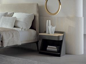 CD34 nightstand, Bedside table with leather top