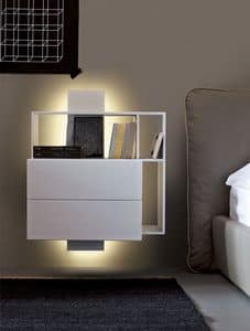Contatto nightstand, Functional cabinet container, for the living and sleeping area
