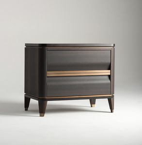 Ercolino night table, Wooden nightstand with an essential design