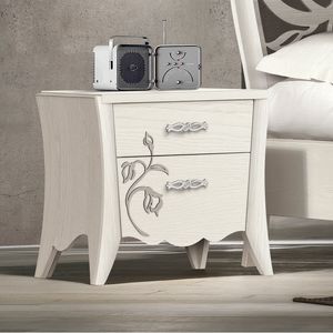 Ginevra GN7200, Ash bedside table, with decoration