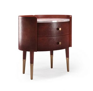 Le Ginestre, Bedside table with a rounded design