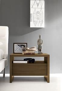 Nordik bedside table, Design bedside table with drawers with Blumotion guides