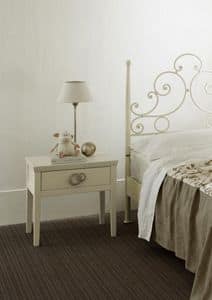 Nuvola bedside table, Solid wood bedside table, for elegant bedrooms