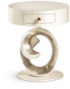 Olga nightstand, Round nightstand with a classic design