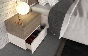 Roberta, Bedside table with a simple and functional design
