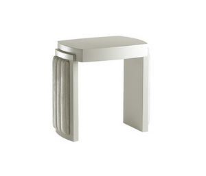 Shell, Bedside table with softly rounded top, padded sides