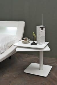 TWIST TC122, Transformable bedside table made of metal, for bedrooms
