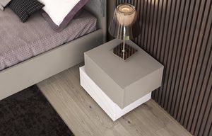 Vanessa, Modern bedside table with a minimal look and two-tone finish