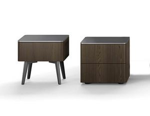 Venaria, Bedside tables in wood essence or lacquered