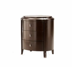 Vendome nightstand, Bedside table with rounded design