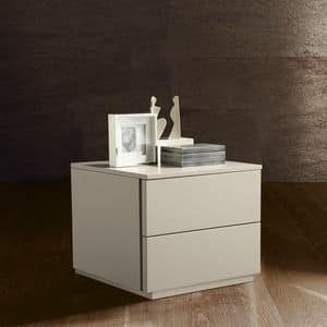Young bedside table, Design bedside table, with 2 drawers, with base