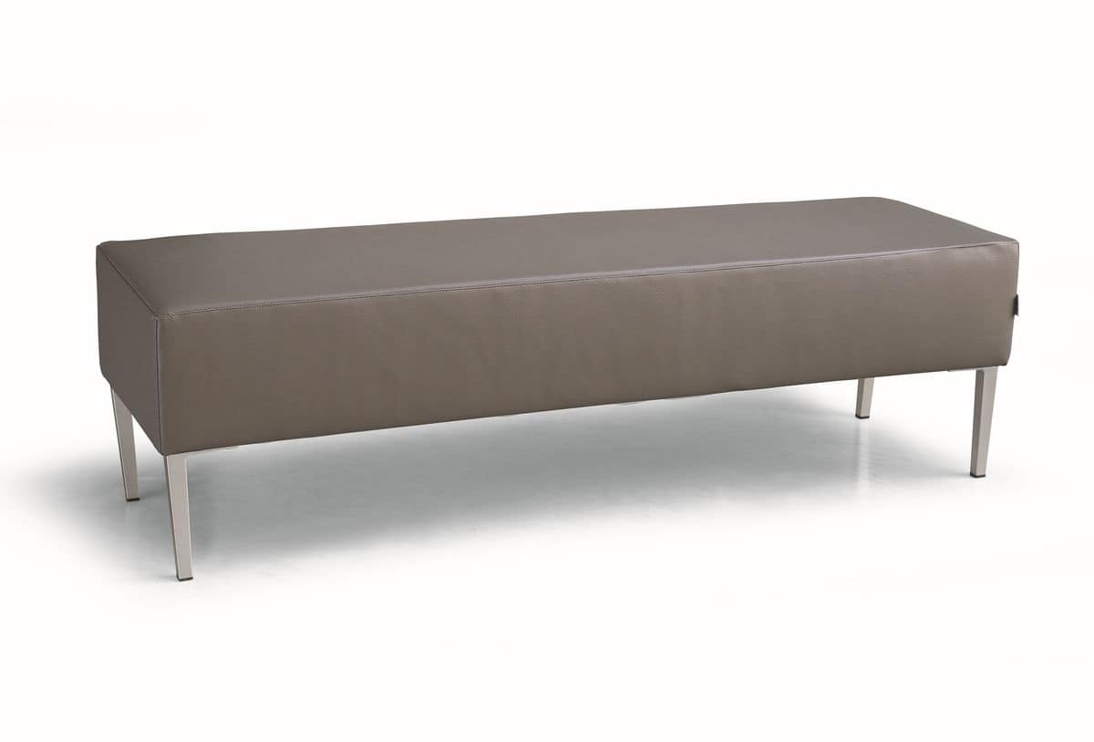 ART. 953 HOLLYWOOD BENCH, Padded benches, with metal base, for waiting rooms
