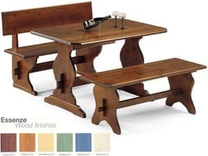 FRA/130, Simple bench made of solid wood, for tavern