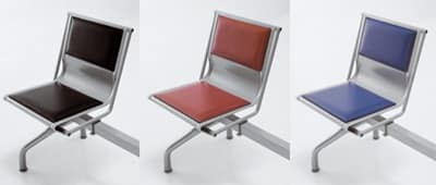 Pitagora bench 2, Contemporary bench in perforated steel, for waiting rooms