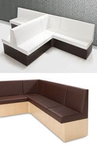 Poema Legno, contract bench, modern bench, design bench Waiting rooms, Restaurant, Hotel