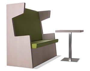 Priv 02, Modular wall benches for waiting rooms