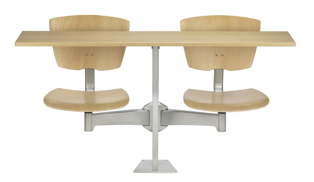 DIDAKTA SLIM D10, Movable table with 2 chairs, school and canteen