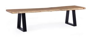 Bench Artur, Bench with seat in acacia wood