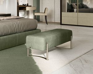 Futura bench, Padded bench with a slender and sinuous shape