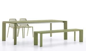 Grande Arche 5800/5805 Bench, Bench in painted aluminum, ideal for outside