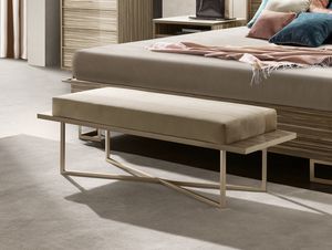 LUCE LIGHT bench, Bedside bench with padding