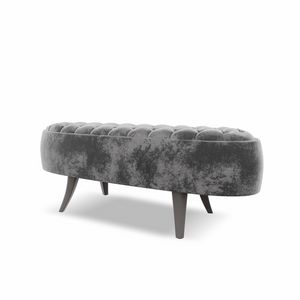 Papillon Art. 438, Bench covered in capitonn� fabric