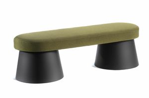 Salt Bench, Padded bench, with two conical bases
