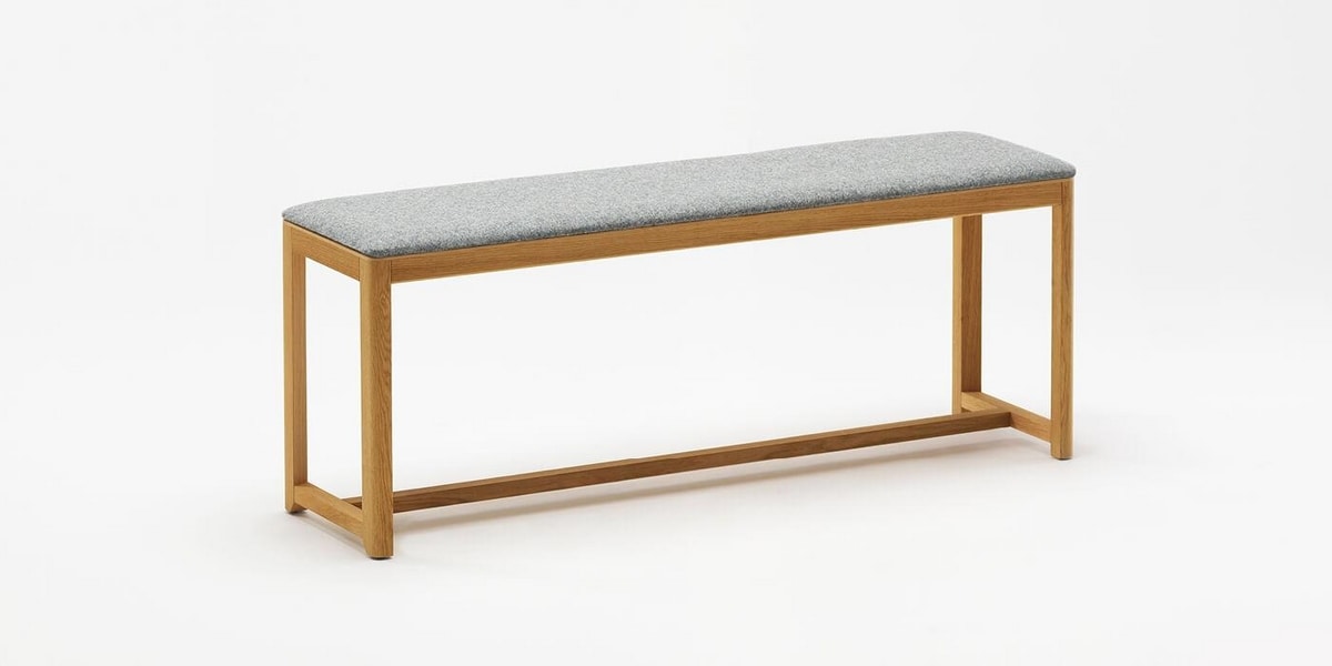 Wooden Bench With A Minimal Design, Narrow Wooden Bench Seat