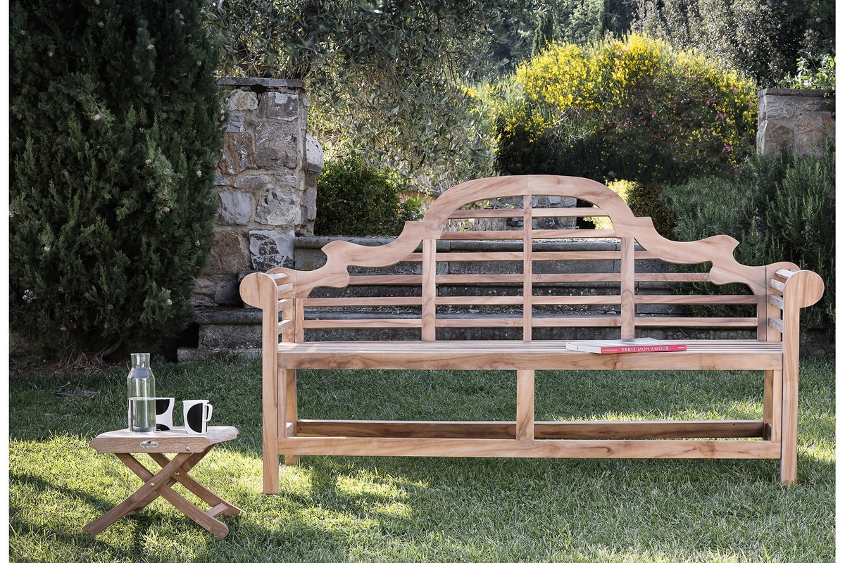Vittoria 0207, Elegant wooden bench for gardens