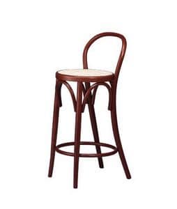 122, Curved wooden barstool for traditional hotel