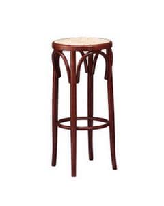 124, Stool in Viennese style, cane seat, for restaurant