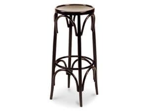 H80/8A, Wooden stool for bars and pubs, fixed height